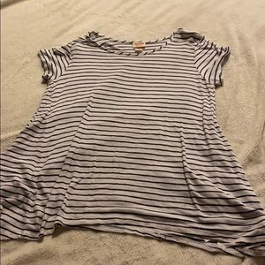 Black and white striped dressy t shirt
